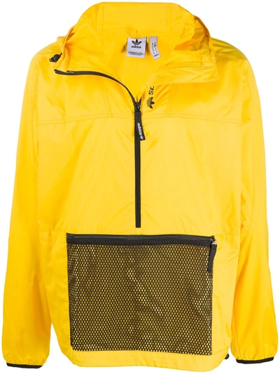 Shop Adidas Originals Adventure Half-zip Windbreaker In Yellow