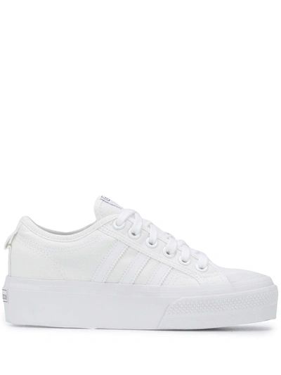 Shop Adidas Originals Nizza Platform Sneakers In White