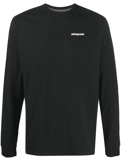 Shop Patagonia P-6 Long-sleeved T-shirt In Black