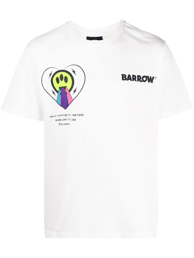 Shop Barrow Short Sleeve Slogan Print T-shirt In White