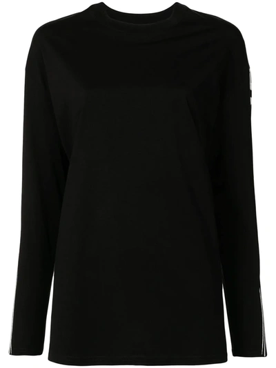 Shop Stella Mccartney Logo-stripe Sweatshirt In Black