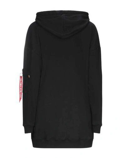 Shop Alpha Industries Hooded Sweatshirt In Black