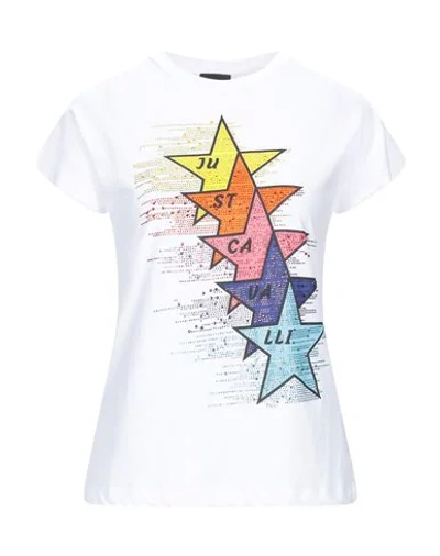 Shop Just Cavalli T-shirts In White