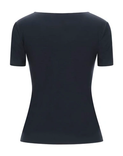 Shop Emporio Armani Woman T-shirt Midnight Blue Size 6 Viscose, Elastane