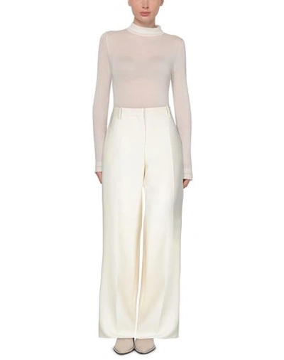 Shop Valentino Garavani Woman Pants Ivory Size 0 Virgin Wool In White