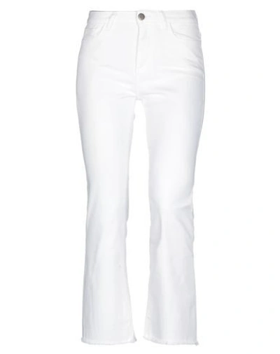 Shop Federica Tosi Woman Pants Ivory Size 30 Cotton, Elastane In White