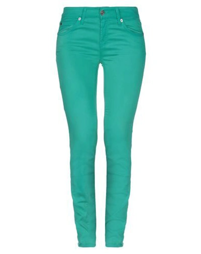 Shop 7 For All Mankind Pants In Emerald Green