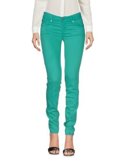 Shop 7 For All Mankind Pants In Emerald Green