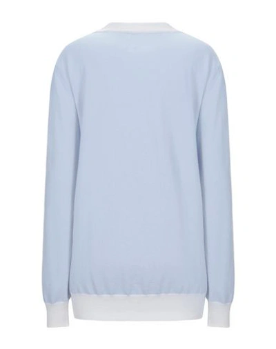 Shop Balmain Sweaters In Sky Blue