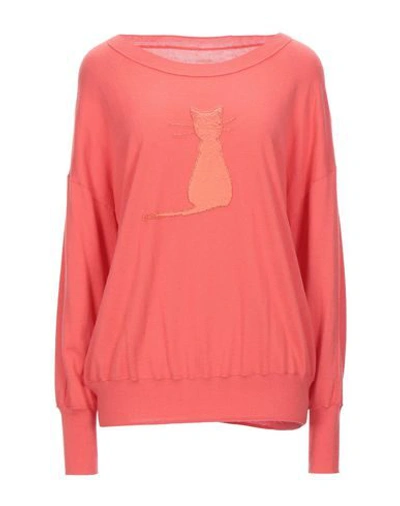 Shop Marc Cain Sweater In Coral