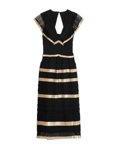 Shop Temperley London 3/4 Length Dresses In Black