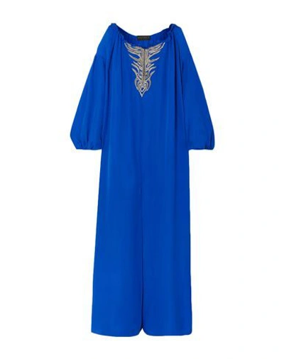 Shop Dundas Woman Maxi Dress Bright Blue Size 4 Silk