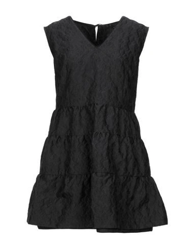 Shop Ter Et Bantine Woman Mini Dress Black Size 8 Polyester, Polyamide, Cotton