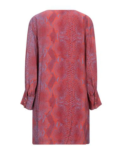 Shop Just Cavalli Woman Mini Dress Brick Red Size 6 Viscose