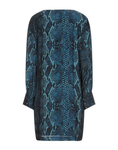 Shop Just Cavalli Woman Mini Dress Blue Size 8 Viscose