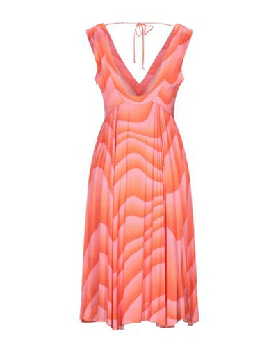 Just Cavalli Midi Dresses In Red