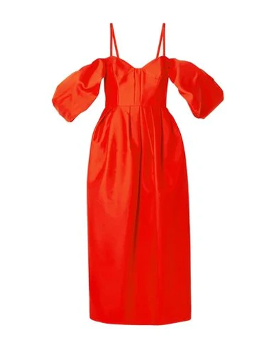 Shop Rosie Assoulin Midi Dresses In Red