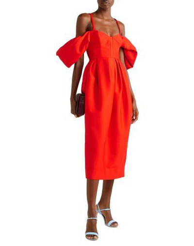 Shop Rosie Assoulin Midi Dresses In Red