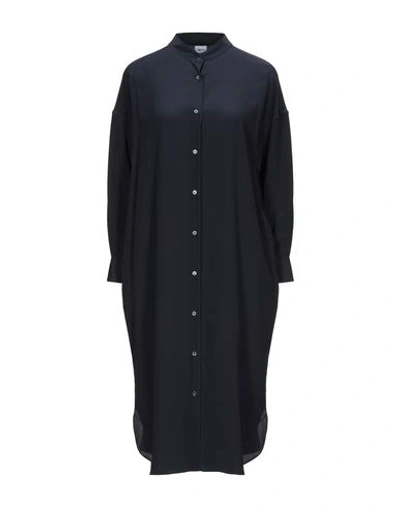 Shop Aspesi Woman Midi Dress Midnight Blue Size 12 Silk