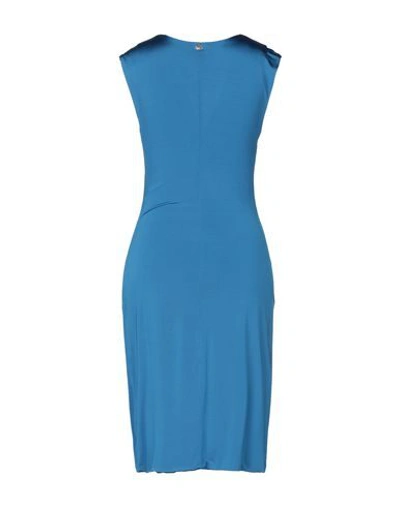 Shop Roberto Cavalli Woman Mini Dress Blue Size 10 Viscose, Elastane