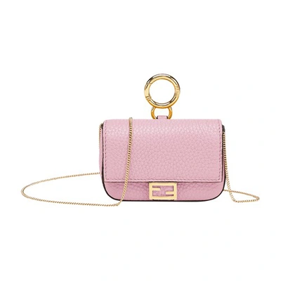 Shop Fendi Nano Baguette Charm In Pink