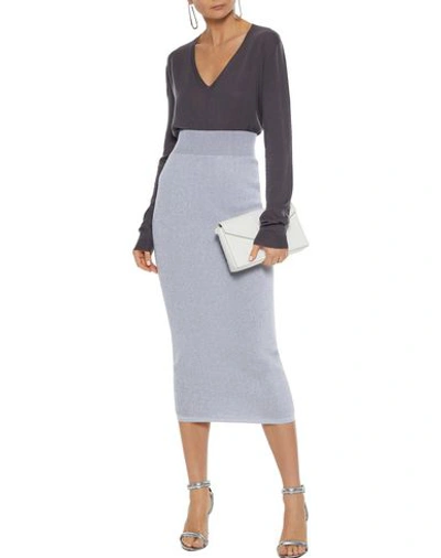 Shop Rick Owens Maxi Skirts In Light Grey