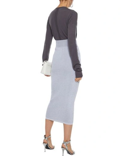 Shop Rick Owens Maxi Skirts In Light Grey