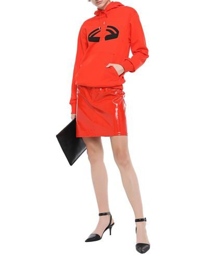 Helmut Lang Midi Skirts In Red