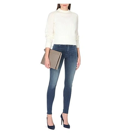 Shop J Brand Maria Super-skinny High-waist Stretch-denim Jeans In Suspense