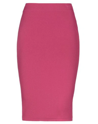 Shop Bruno Manetti Woman Midi Skirt Garnet Size 6 Viscose, Polyamide In Red