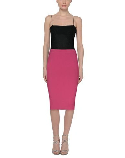 Shop Bruno Manetti Woman Midi Skirt Garnet Size 6 Viscose, Polyamide In Red