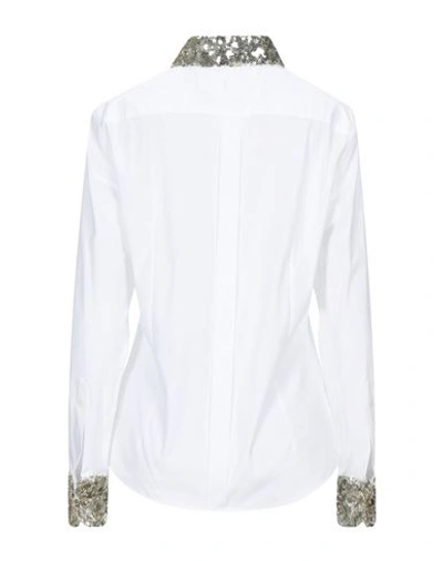 Shop Dolce & Gabbana Woman Shirt White Size 10 Cotton, Polyester, Elastane
