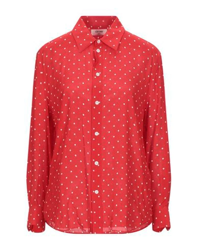 Shop Celine Patterned Shirts & Blouses In Red