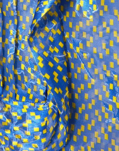 Shop Preen By Thornton Bregazzi Woman Shirt Blue Size L Viscose, Silk