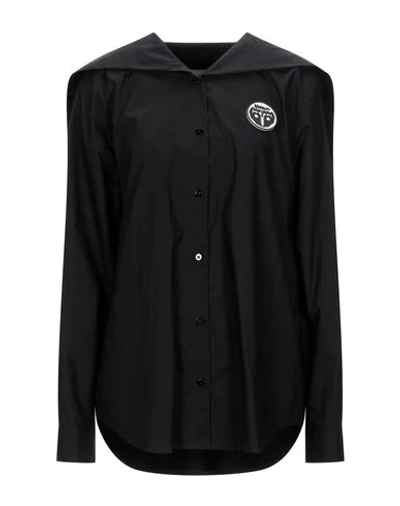 Shop Mm6 Maison Margiela Shirts In Black