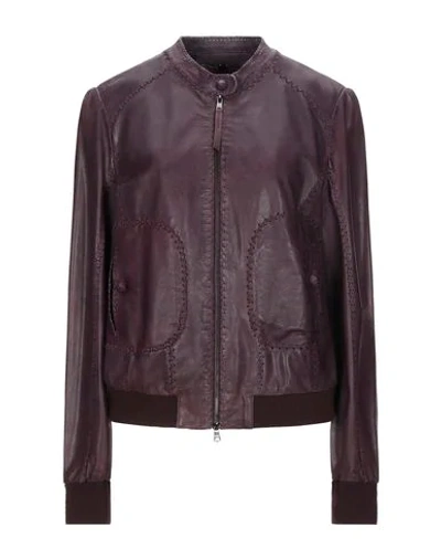Shop Marc Cain Bomber In Deep Purple