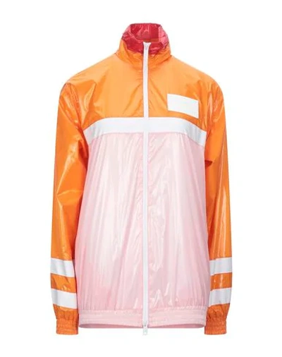 Shop Burberry Jackets In Orange