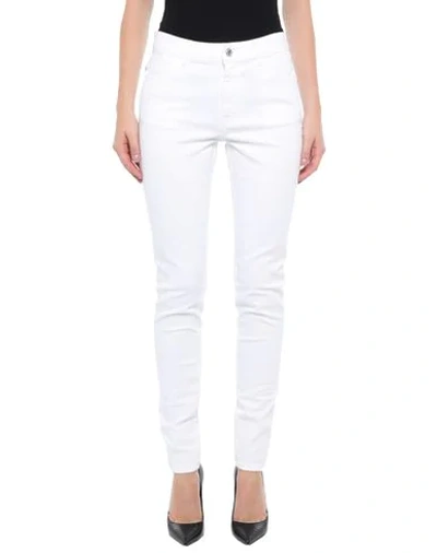 Shop Just Cavalli Woman Jeans White Size 26 Cotton, Elastane, Polyester