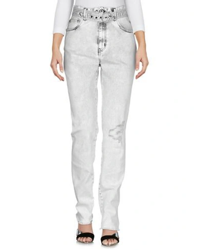 Shop Just Cavalli Woman Denim Pants Grey Size 26 Cotton, Polyester, Elastane