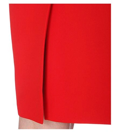 Shop Alexander Mcqueen Crepe Pencil Skirt In Red