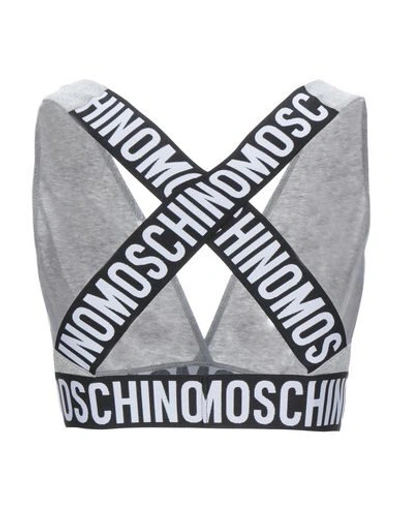 Shop Moschino Bras In Light Grey