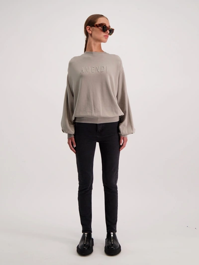 Shop Amendi Ines Sweatshirt In Stone