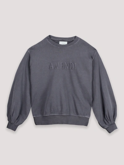 Shop Amendi Ines Sweatshirt In Washed Black