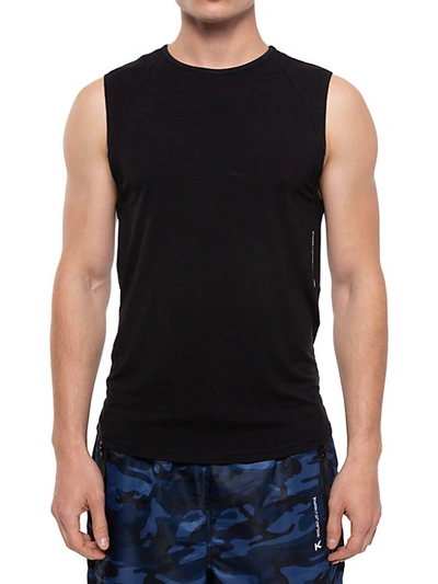 Shop Koral Men's Crewneck Tank Top In Black