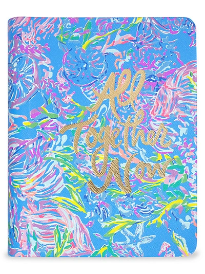 Shop Lilly Pulitzer All Together Now Concealed Spiral Journal In Blue Multi