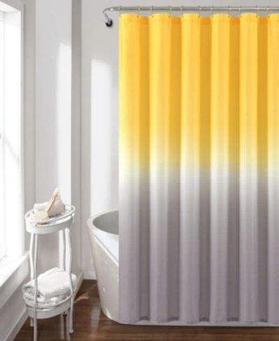 Lush Decor Umbre Fiesta Shower Curtain, 72" X 72" In Yellow