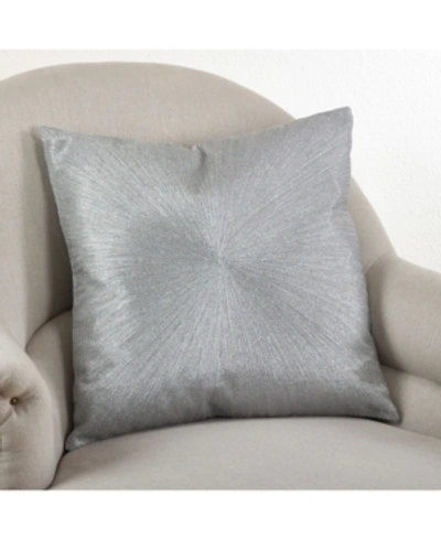 Shop Saro Lifestyle Starburst Decorative Pillow, 20" X 20" In Silver