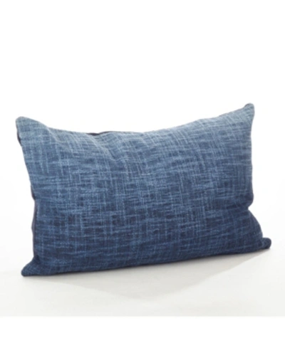 Shop Saro Lifestyle Ombre Decorative Pillow, 14" X 23" In Navy