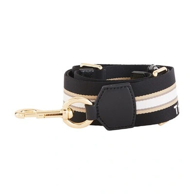 Shop Marc Jacobs The Sport Stripe Webbing Strap In Black Khaki