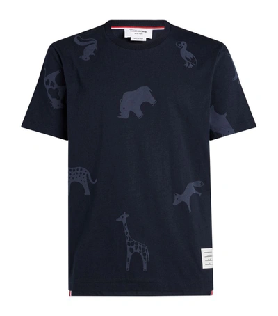Shop Thom Browne Animal Print T-shirt